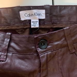 Brand new never worn CK leather pant